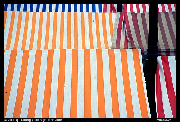 Cloth covers of market stands, Nice. Maritime Alps, France