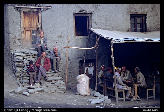 House and eatery, Himachal Pradesh. India (color)
