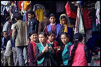 Women in market, Keylong, Himachal Pradesh. India (color)
