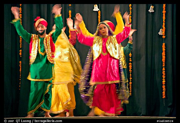 Performances at Dances of India. New Delhi, India (color)