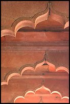 Arches and roof detail, Diwan-i-Am, Red Fort. New Delhi, India (color)