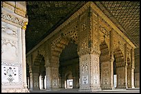 Columns and arches, Royal Baths, Red Fort. New Delhi, India ( color)