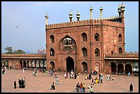 Courtyard and East gate of Masjid-i-Jahan Numa. New Delhi, India ( color)