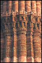 Shafts separated by Muqarnas corbels, Qutb Minar. New Delhi, India ( color)