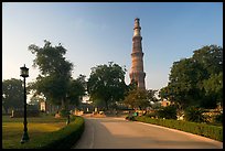 Gardens, and Qutb Minar tower. New Delhi, India (color)