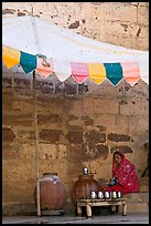 Beverage vendor inside fort. Jodhpur, Rajasthan, India ( color)