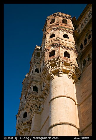 Tower, Mehrangarh Fort. Jodhpur, Rajasthan, India (color)