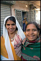 Smiling women in old street. Jodhpur, Rajasthan, India ( color)