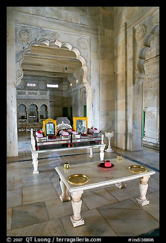 Memorial to Jaswant Singh, inside Jaswant Thada. Jodhpur, Rajasthan, India