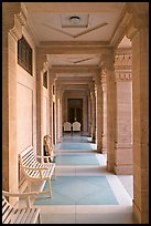 Corridor inside Umaid Bhawan Palace. Jodhpur, Rajasthan, India