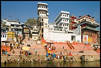 Ganges River at Meer Ghat. Varanasi, Uttar Pradesh, India (color)