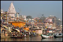 Crowds at Dasaswamedh Ghat. Varanasi, Uttar Pradesh, India