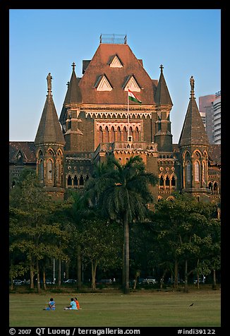 Oval Maiden and High Court. Mumbai, Maharashtra, India (color)