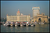 Taj Mahal Palace and Gateway of India. Mumbai, Maharashtra, India ( color)