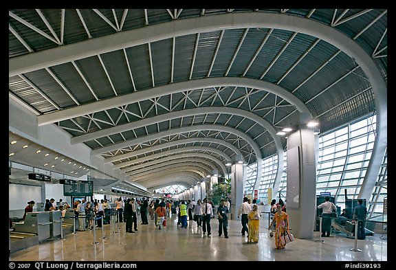 Domestic terminal, Mumbai Airport. Mumbai, Maharashtra, India (color)