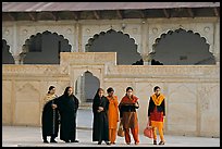 Women in the Khas Mahal, Agra Fort. Agra, Uttar Pradesh, India ( color)