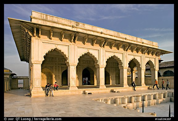 Khas Mahal white marble palace, Agra Fort. Agra, Uttar Pradesh, India
