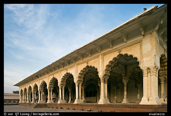 Diwan-i-Am, Agra Fort, late afternoon. Agra, Uttar Pradesh, India
