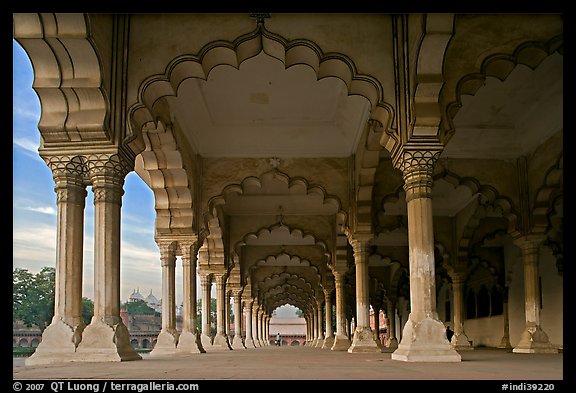 Diwan-i-Am (hall of public audiences),  Agra Fort. Agra, Uttar Pradesh, India (color)