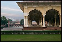 Diwan-i-Am and Moti Masjid in background, Agra Fort. Agra, Uttar Pradesh, India (color)