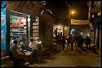 Store and street by night, Taj Ganj. Agra, Uttar Pradesh, India ( color)