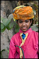 Boy with turban. Agra, Uttar Pradesh, India