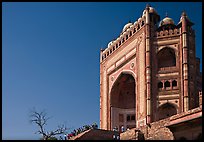Buland Darwaza, 54m-high victory gate, Dargah mosque. Fatehpur Sikri, Uttar Pradesh, India (color)