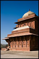 Birbal Bhavan pavilion. Fatehpur Sikri, Uttar Pradesh, India (color)