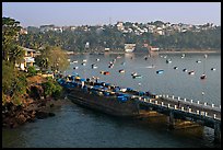 Pier and bay, Dona Paula. Goa, India ( color)