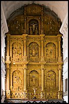 Main altar, dedicated to St Catherine of Alexandria, Se Cathedral , Old Goa. Goa, India