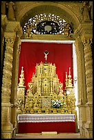 Richly decorated altar, Basilica of Bom Jesus, Old Goa. Goa, India ( color)