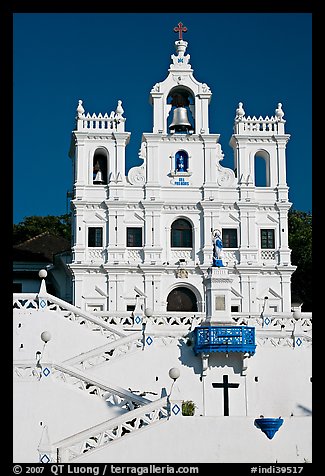 Church of our Lady of the Immaculate Conception facade, Panaji. Goa, India