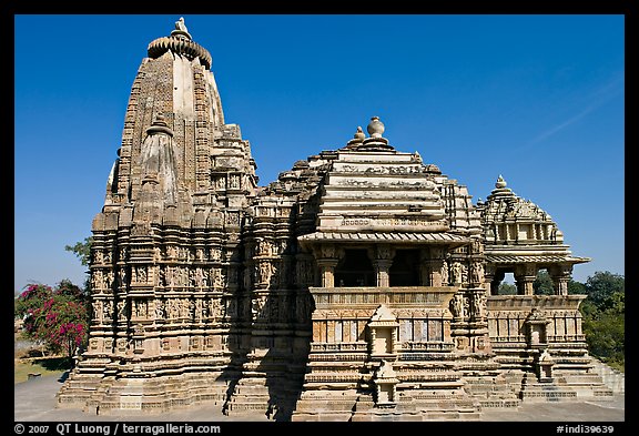 Devi Jagadamba temple seen from the front. Khajuraho, Madhya Pradesh, India