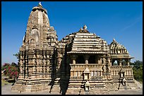 Devi Jagadamba temple seen from the front. Khajuraho, Madhya Pradesh, India ( color)