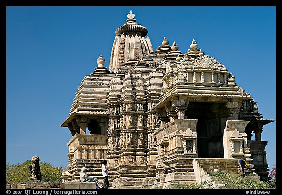 Front of Devi Jagadamba temple. Khajuraho, Madhya Pradesh, India