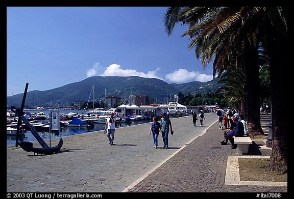 Waterfront promenade, La Spezia. Liguria, Italy (color)