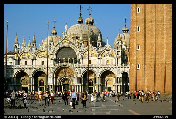 Basilica San Marco, late afternoon. Venice, Veneto, Italy (color)