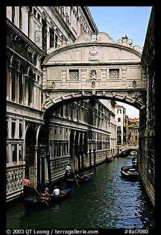 Bridge of Signs. Venice, Veneto, Italy (color)