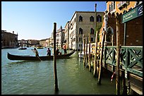 Grand Canal with Traghetto. Venice, Veneto, Italy