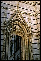 Gate in Duomo wall. Siena, Tuscany, Italy