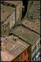 Rooftops seen from Torre del Mangia. Siena, Tuscany, Italy ( color)