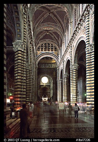 Inside of the Siena Cathedral (Duomo). Siena, Tuscany, Italy (color)