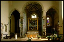 Interior of Chiesa di Sant'Agostino. San Gimignano, Tuscany, Italy ( color)