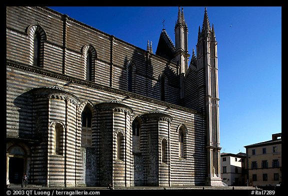 Side view of the Duomo. Orvieto, Umbria