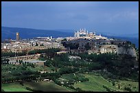 General view of town, perched on plateau. Orvieto, Umbria ( color)