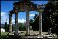Columns of the small temple of Venus, Villa Hadriana. Tivoli, Lazio, Italy (color)