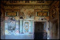 Mannerist frescoes in the Villa d'Este. Tivoli, Lazio, Italy