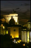 Roman Forum by night. Rome, Lazio, Italy ( color)