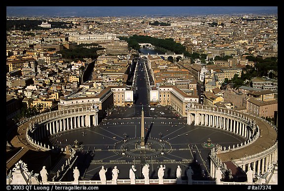 Piazza San Pietro seen from the Dome. Vatican City