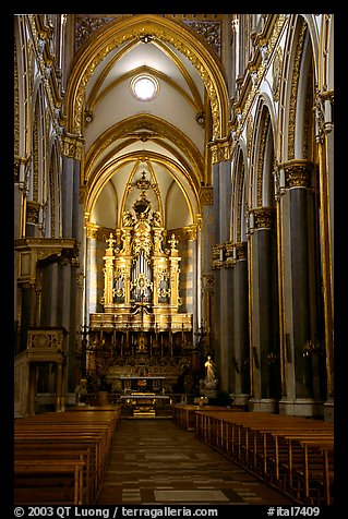 Organ inside church. Naples, Campania, Italy